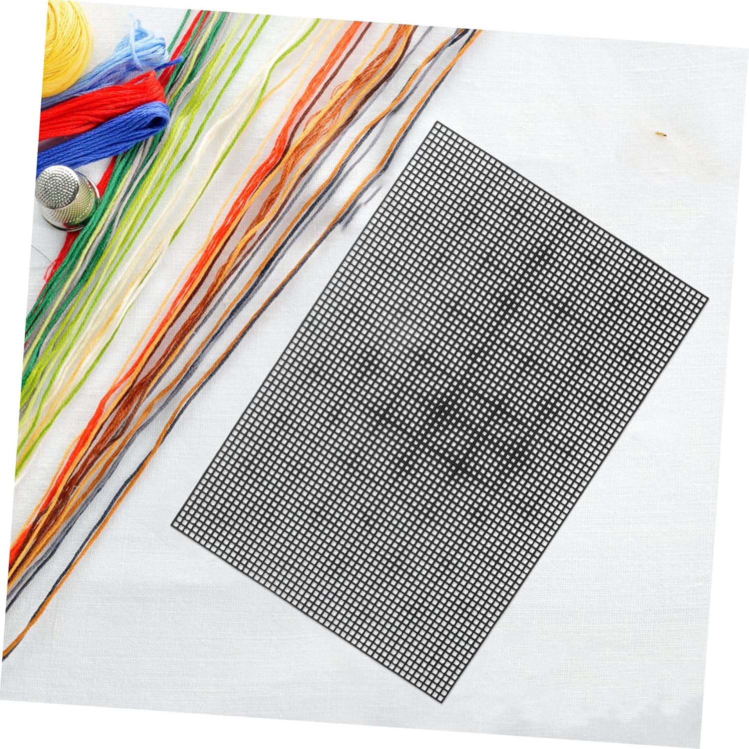 VILLCASE 5pcs Plastic Mesh Canvas Sheets for Embroidery and Cross Projects Blank Needlework Fabric for Creative Handcrafts