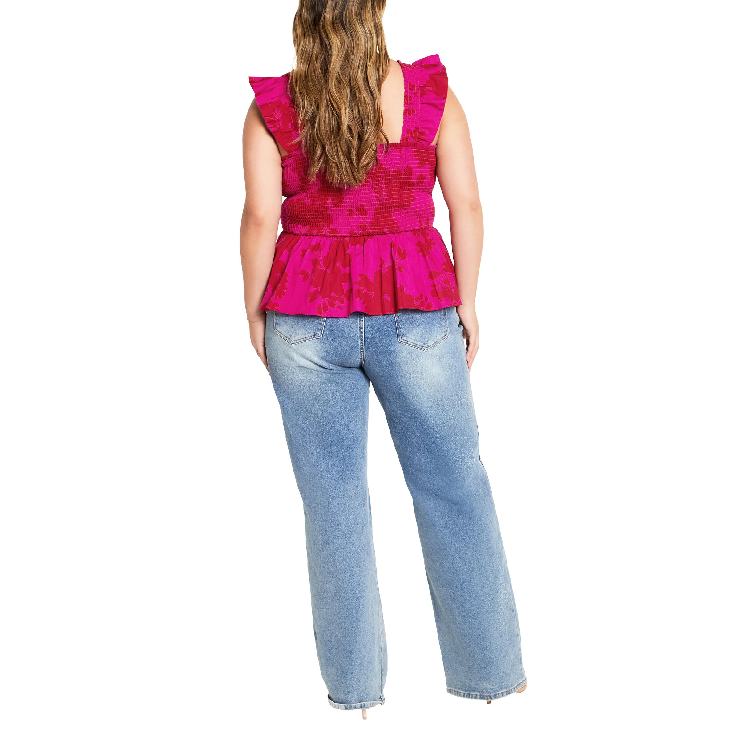 City Chic Women's Apparel Women's Plus Size Marli Print Top