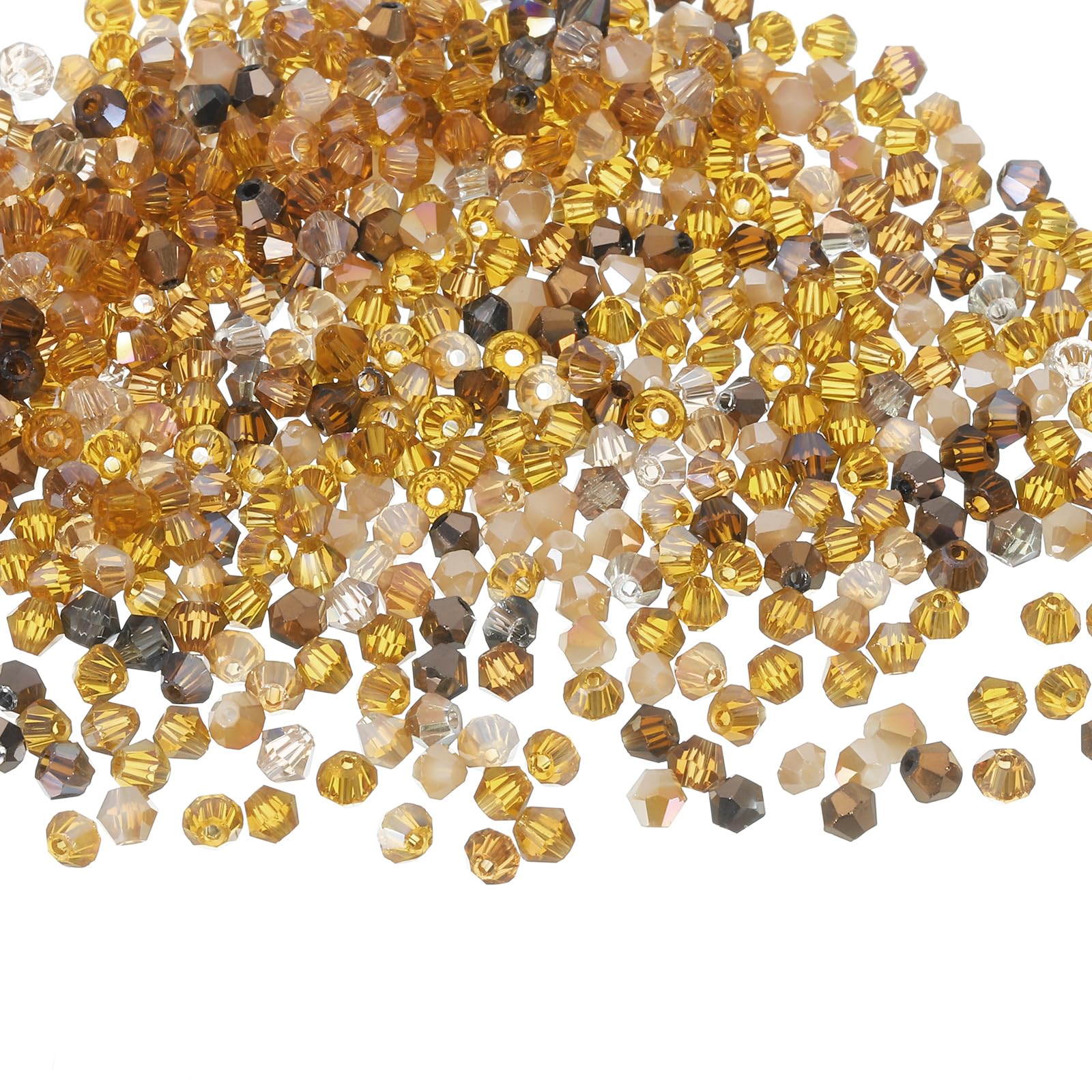 Perles en cristal de verre marron de 3 mm pour création de bijoux DIY - Lot de 500