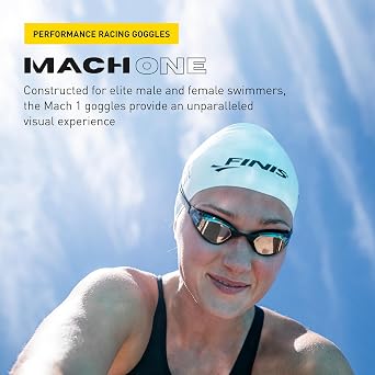 FINIS Mach 1 Low-Profile Racing Goggles With Carry Bag, Titanium