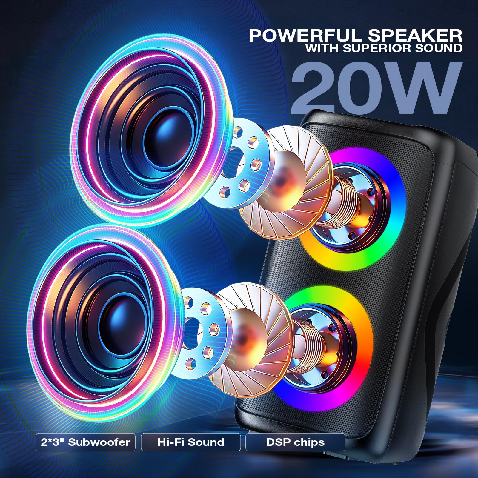 Macchina per karaoke per adulti: altoparlante Bluetooth portatile con 2 microfoni wireless per karaoke con luci a LED, regalo di compleanno per feste in famiglia, sistemi di casa, pacchetti supporto