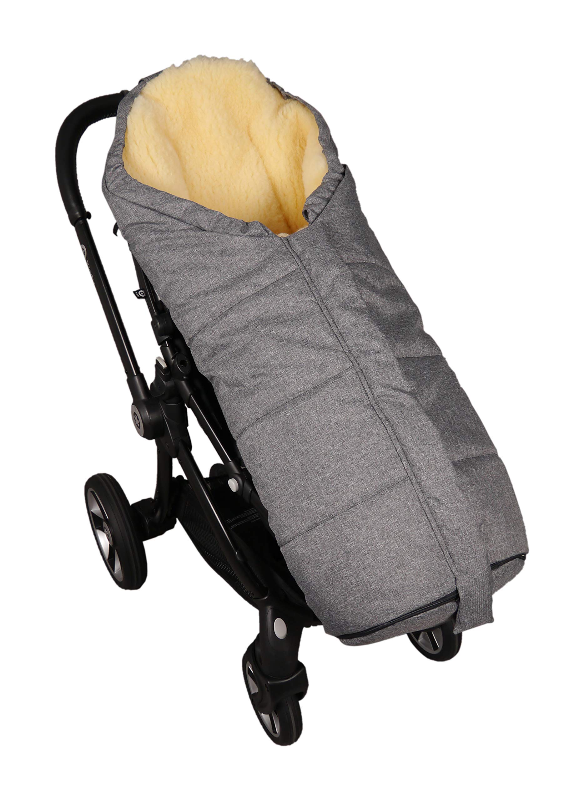 Kaiser 6721270 - Sacco coprigambe per passeggino X-Large, grigio