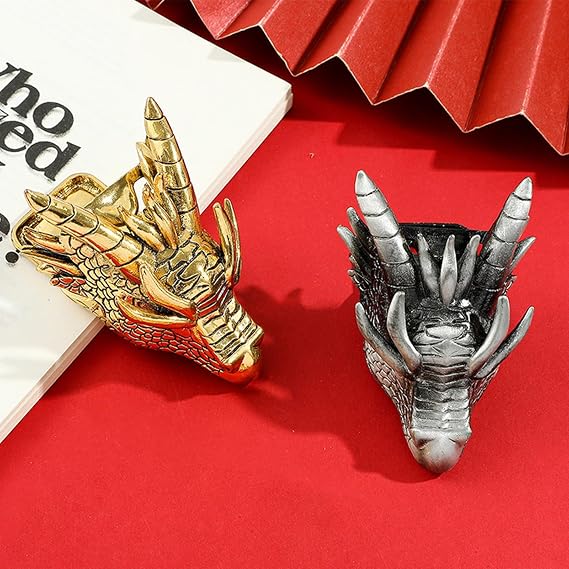 Retro Dragon Head Bookmark(Silver)