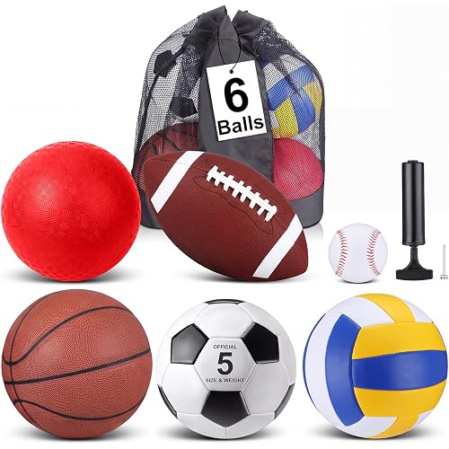 Libima 6 Pcs Multi Sport Ball Set,Recess Equipment