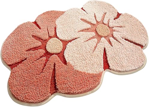 Keebgyy Bath Mat, Boho Bathroom Rugs, Cute Small Bath Mat, Non Slip Washable Absorbent Bath Mats, Washable Shower Mat, for Indoor Bathtub Decor B