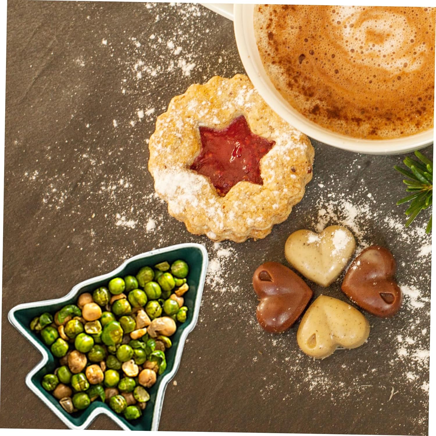 2pcs Christmas Sauce Dish Christmas Tree Candy Dishes Dry Fruit Dishes Sauce Plate Tree Shaped Bowl Sushi Plate Dipping Cups Pickles Ceramics Food