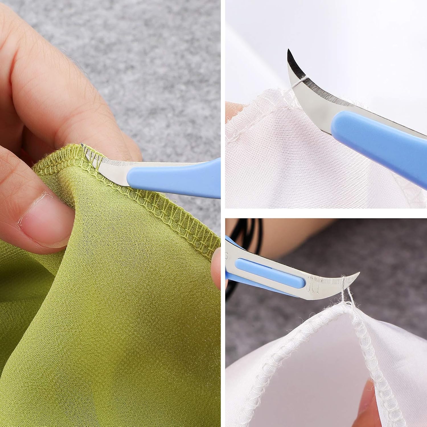 Seam Ripper for Sewing and Thread Remover Kit, 4 Big and 4 Small Sewing Stitch Thread Unpicker, 5 Seam Rippers, U-Shape Scissors for Thread Remove Supplies