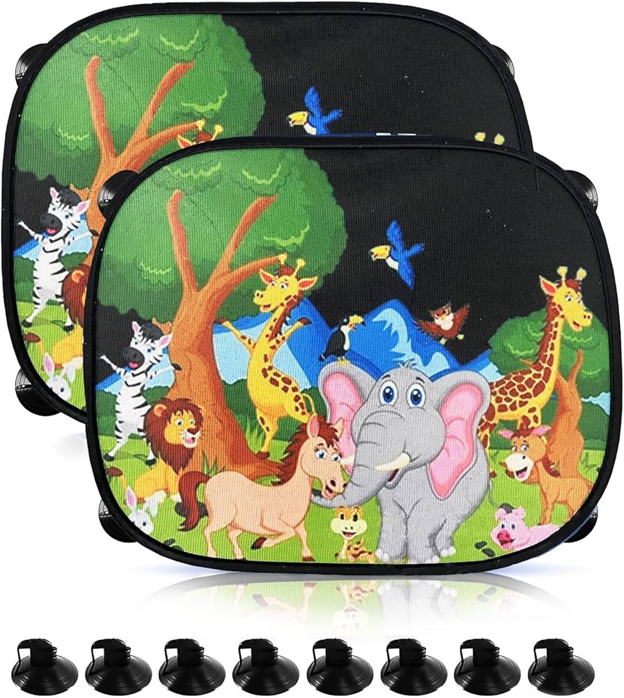 Tendine Parasole Auto Bambini con Simpatici Motivi Systemoto Parasole Autoadesiv