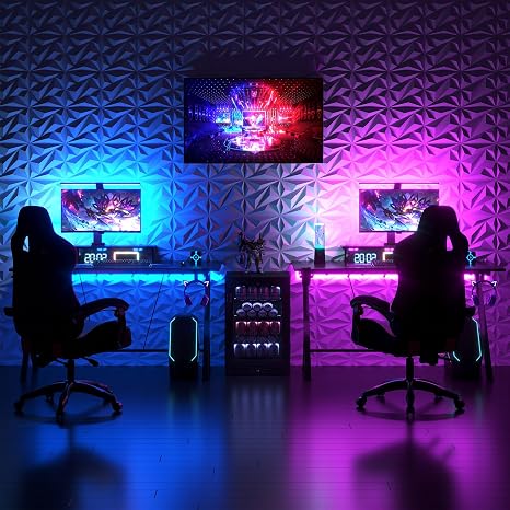 Art3dwallpanels PVC 3D Wall Panel Diamond for Interior Wall Decor in White, 3D Textured Wall Panels, Pack of 33 Tiles