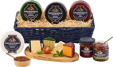 Snowdonia Cheese Company | Gourmet Cheese Gift Basket | 3 Luxury Welsh Cheeses and 2 Artisan Chutneys