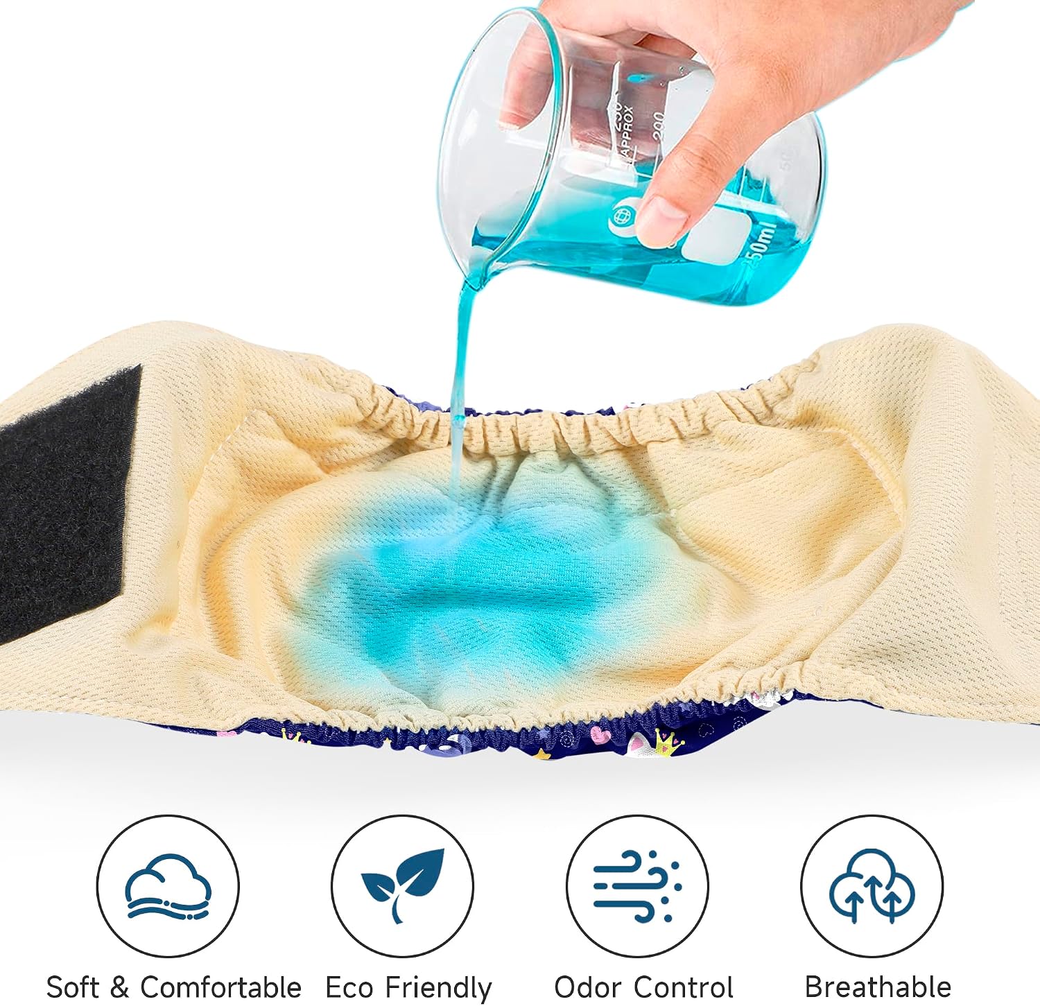 5 Pack Washable Diapers for Male Dogs, Belly Bands for Male Dogs, High Absorbing Male Dog Pee Wraps for Doggie in Incontinence or Excitable Urination and Training, XXL