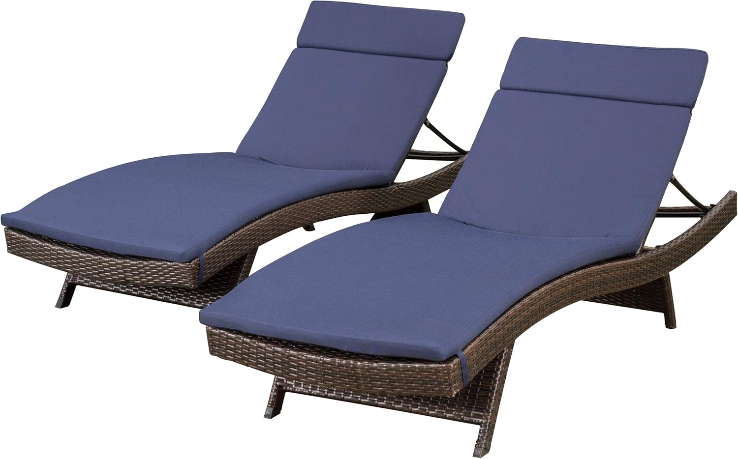 Christopher Knight Home Salem Outdoor Wicker Adjustable Chaise Lounge with Colored