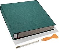 Vista 17 de Álbum autoadhesivo para fotos de 3x5, 4x6, 5x7, 6x8, 8x10, 8.5x 11 u 11x10.6 pulgadas, 40 páginas, de 11 x 10.6 pulgadas, tapa de lino, bricolaje