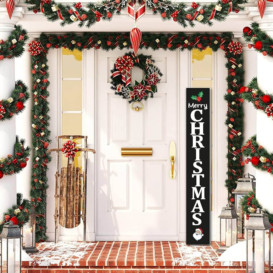 Amazon.co.jp: Sokomurg(48インチ x 8インチ) メリーサイン クリスマス