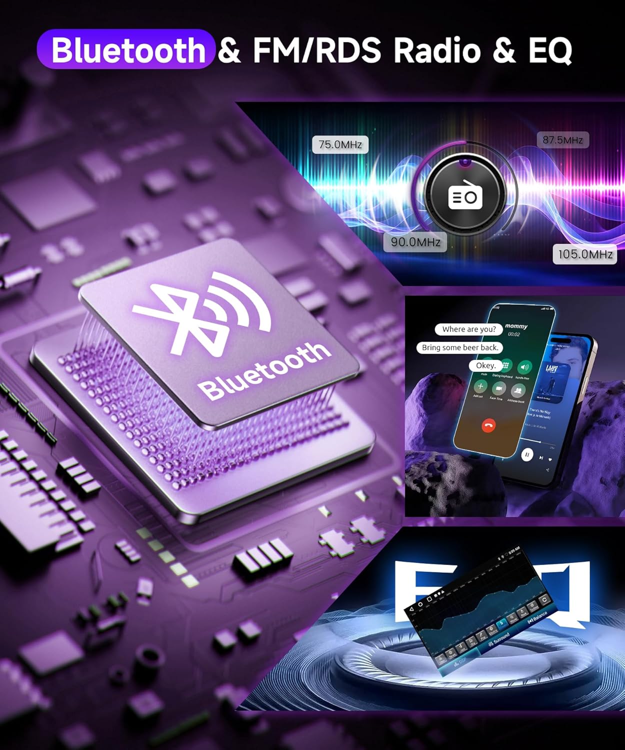 Rimoody 4G+64G Android 15 Car Stereo Radio for Nissan Juke 2011-2016, Wireless Carplay Android Auto 9 Inch Touchscreen GPS Navigation WiFi Miorror Link EQ Bluetooth FM AHD Backup Camera