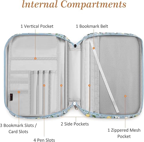 Miniatura 69 de FINPAC Funda para la Biblia, funda de transporte para libros, bolsa protectora para la Biblia con asa y bolsillo con cremallera, regalo para madre