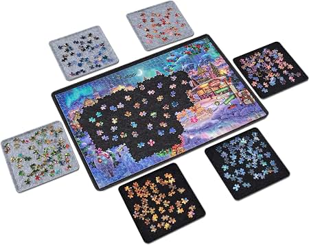 Amazon.com: LAVIEVERT 1000 Piece Jigsaw Puzzle Board with 6