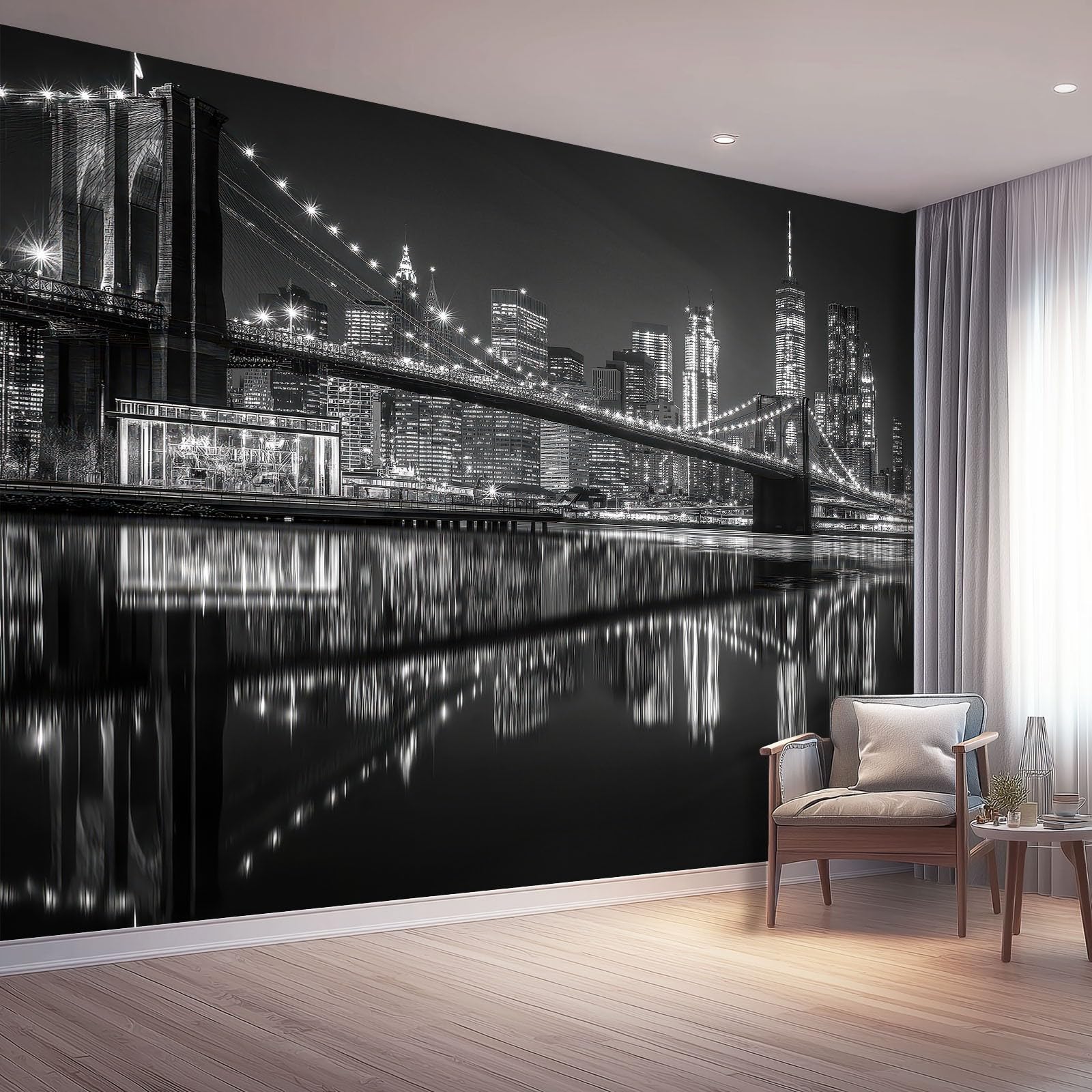 Papier peint panoramique New York grand format pour masquer les murs