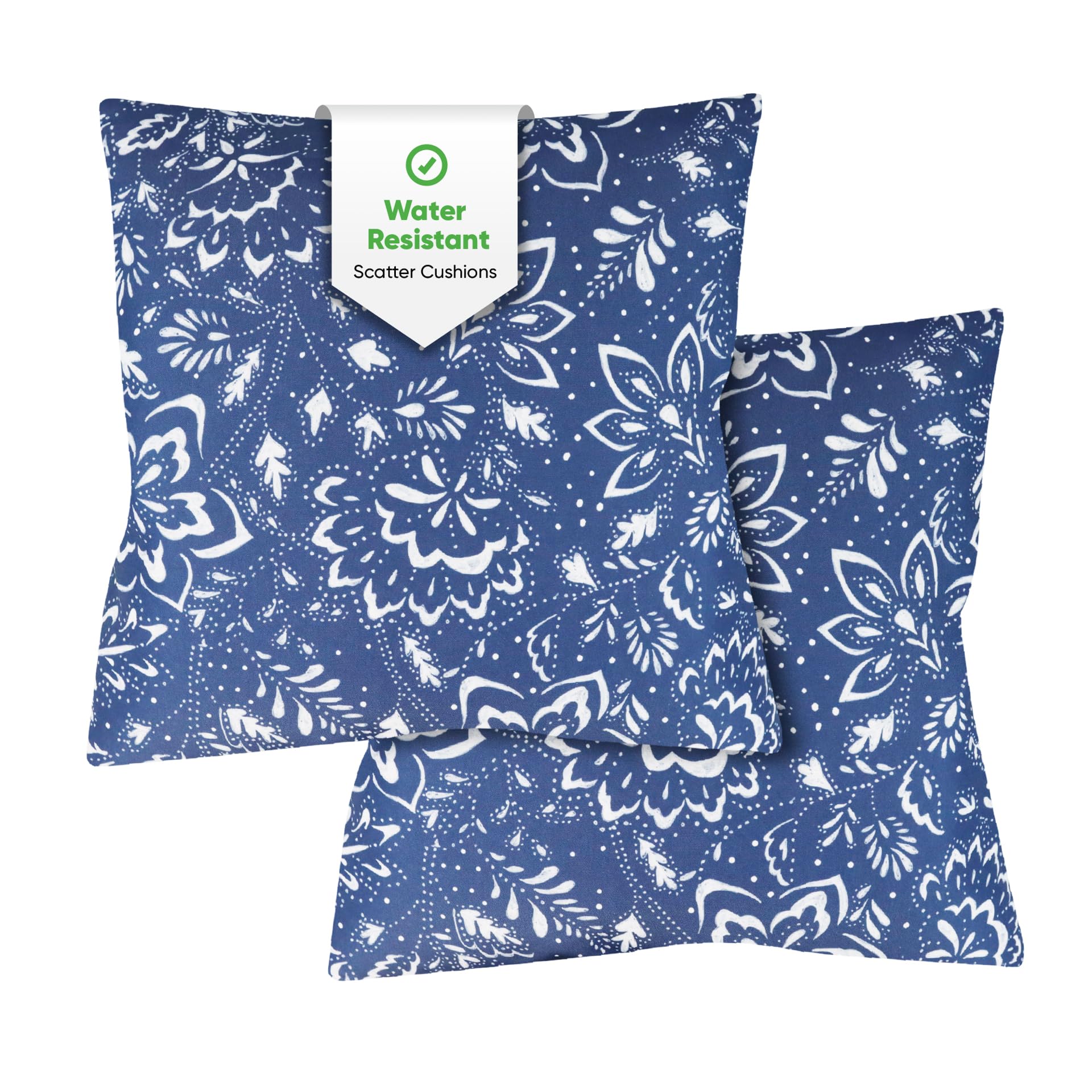 Gardenwize Hampton - Pack Of 2 Outdoor Scatter Cushions, Garden Furniture Cushions - Covers & Pillows (Hampton)