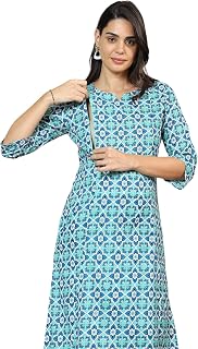 MomToBe Women's Cotton Regular Fit Maternity Kurta/Pregnancy Kurti/Easy Breastfeeding Kurta/Western Kurti with Zippers for... Price In India