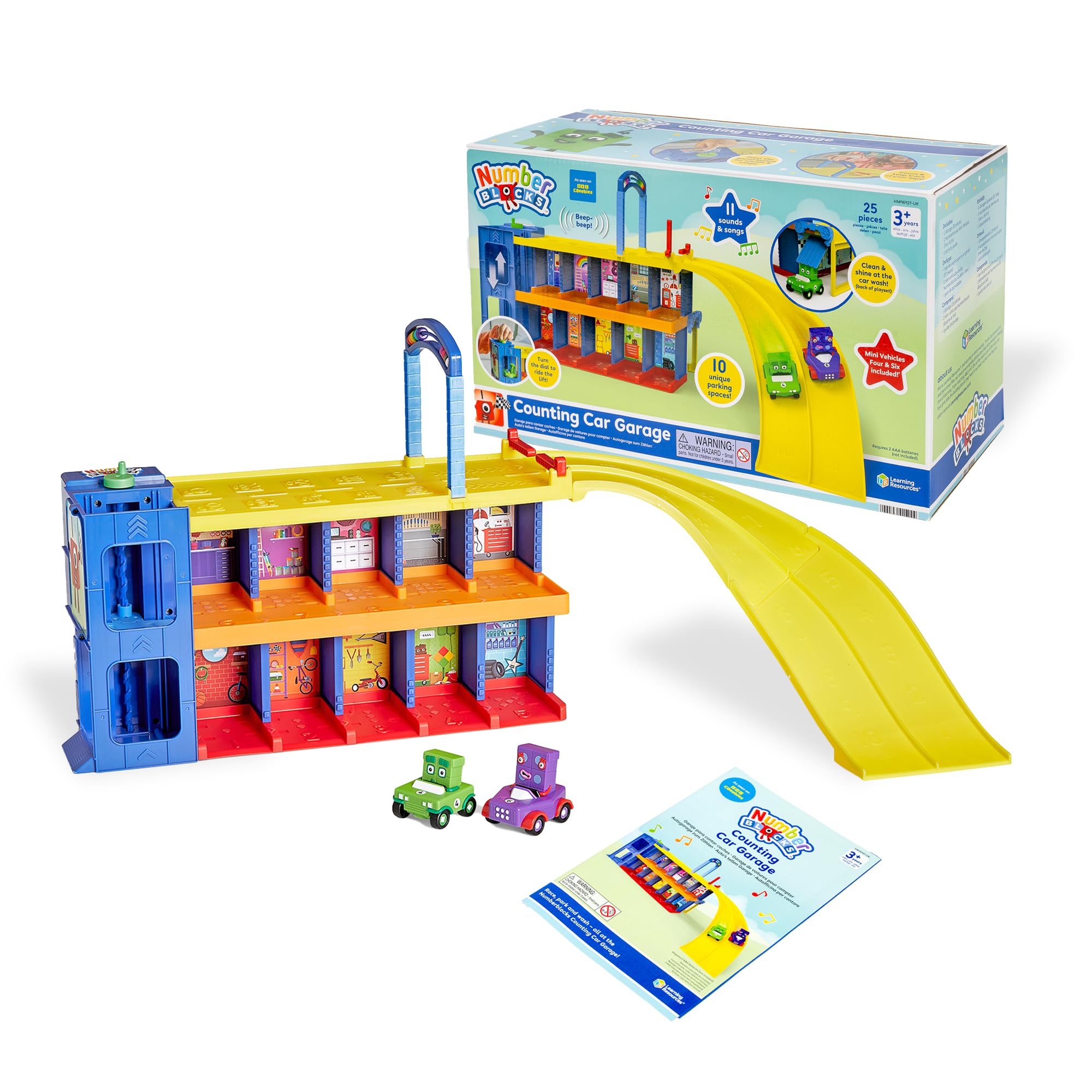 Numberblocks Counting Car Garage Playset Interactive Car Garage With Sounds
