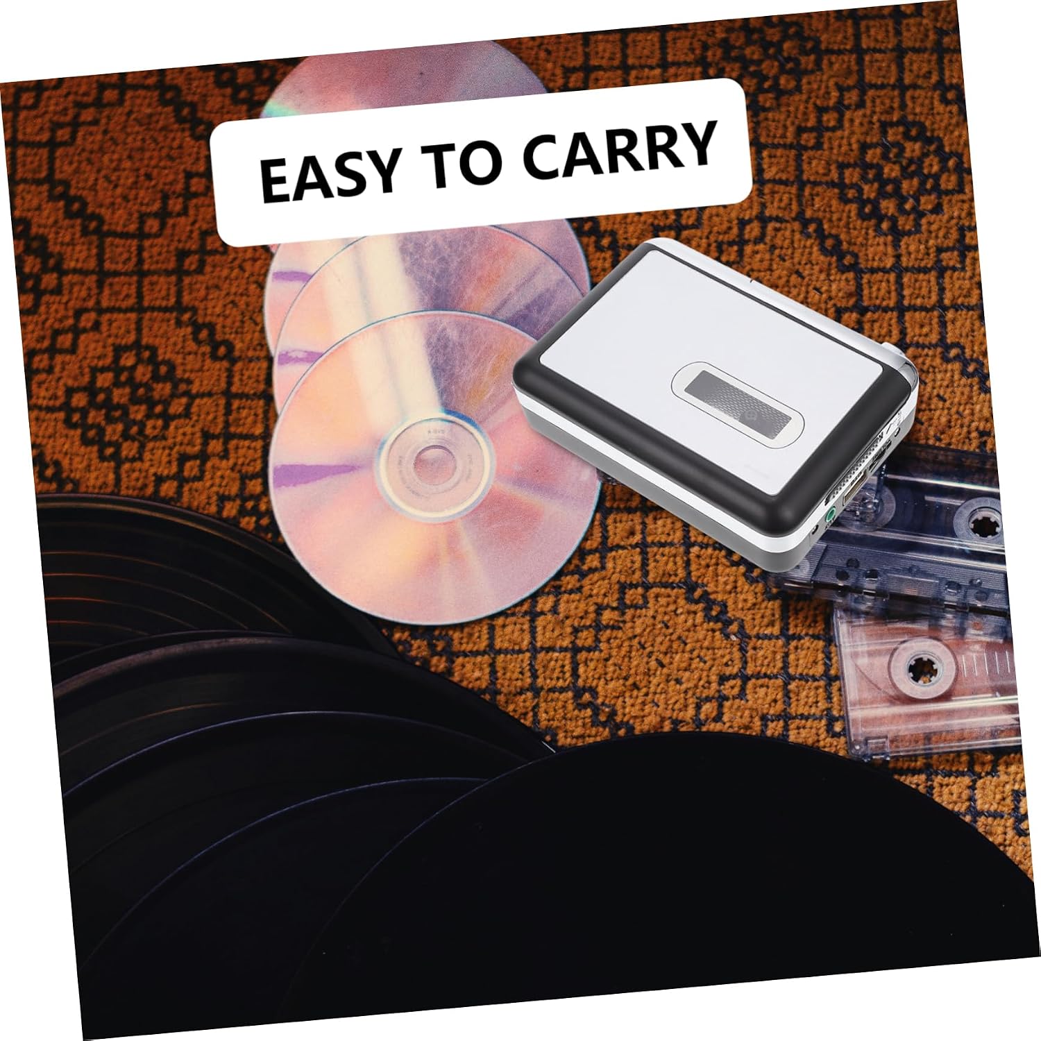 USB Cassette Player Tape to Mp3 Converter with Automatic Tape Rewind