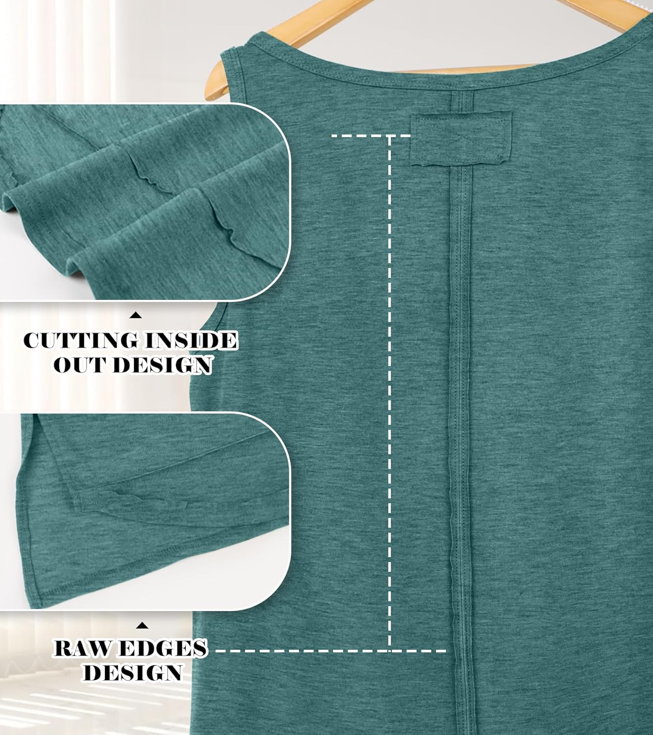 Loose Fit Tank Tops for Women Scoop Neck Summer Side Split Sleeveless Shirts 2026 Fashion image 3