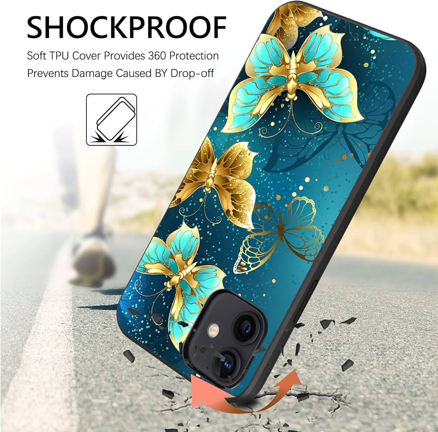 GUAGUA Case for iPhone 12, iPhone 12 Pro Cases Glow in The Dark