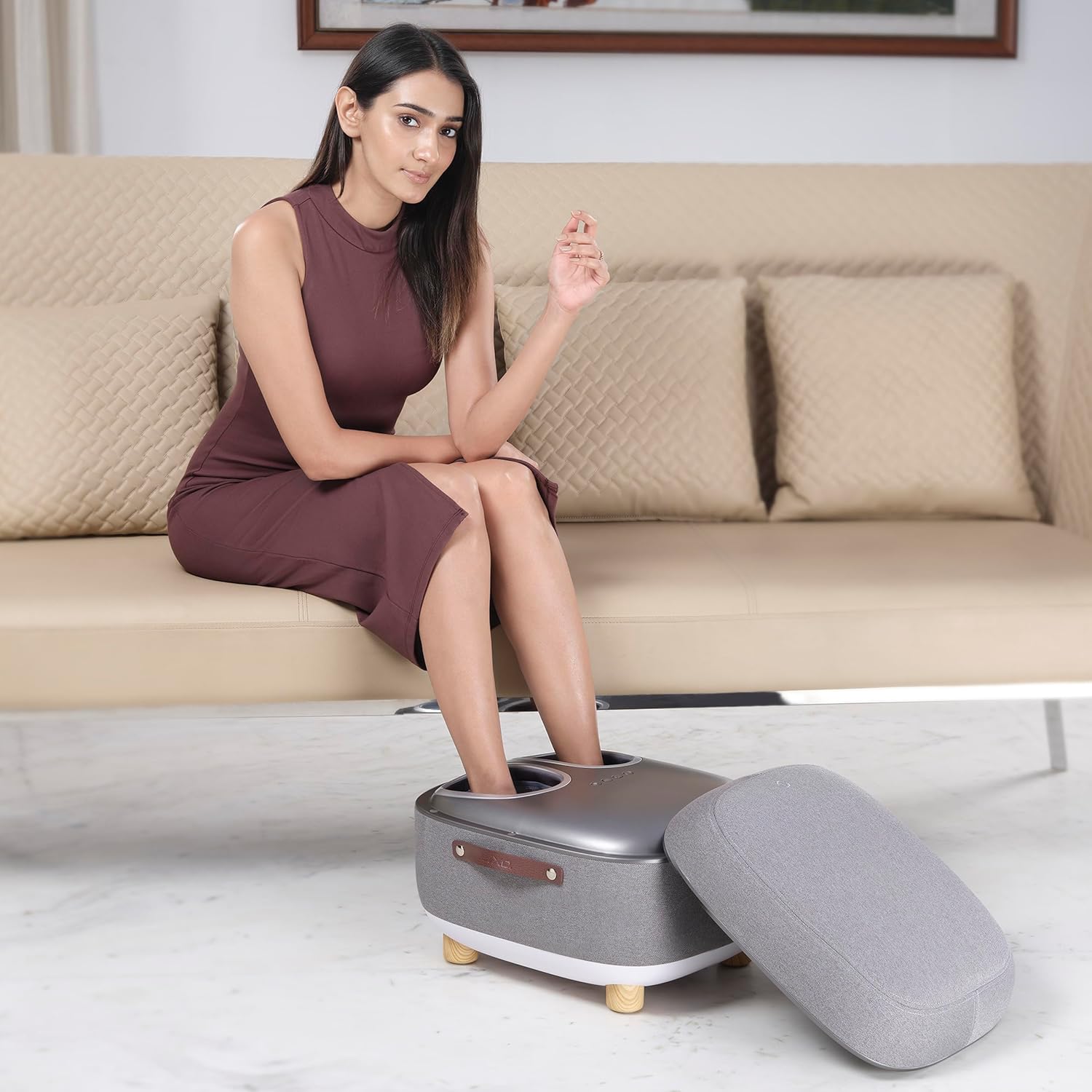 Lixo foot cargo - LI650: Advanced Electric Shiatsu Nodes Technology for Spa Experience at Home | Pain relief and dual rest dresses, foot carrier for comfort with gray Lixo foot cargo - LI650: Advanced Electric Shiatsu Nodes Technology for Spa Experience at Home | Pain relief and dual rest dresses, foot carrier for comfort with gray