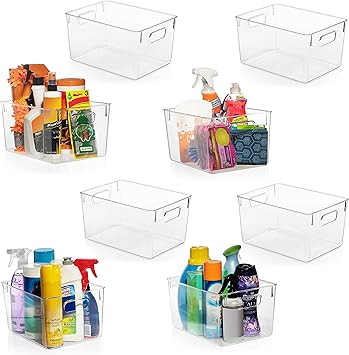 ClearSpace Clear Plastic Storage Bins – Pantry Organizers & Storage Containers, Cabinet Organizer - Home Organization Must Ha