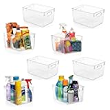 ClearSpace Clear Plastic Storage Bins – Pantry Organizers & Storage Containers, Cabinet Organizer - Home Organization Must Haves for Kitchen, Laundry Room, Office, Closet, Garage & Freezer