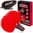 Idoraz Table Tennis Paddles Set of 2 Professional Rackets - Ping Pong Rackets with Carrying Case – ITTF Approved Rubber for Tournament Play gallery image