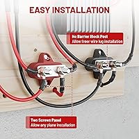 Vista 5 de RED WOLF Bloque de distribución de energía de 12 V 100 A, barra colectora de doble perno de 14 pulgadas, barra de bus M6, poste de conexión