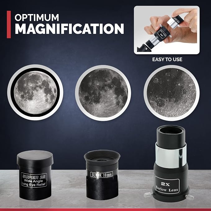 Telescopio Refractor AmScope EQ 70mm Apertura 900mm Focal miniatura 3