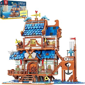 Reobrix 66007 Bal k  Evi Yap  Ta lar , 2450 Adet B y k Kale Klip Bloklar  I kl , Bina Oyuncak E itici Oyuncak Gen ler ve Yeti kinler i in Yarat c  Hediyeler, Lego ile Uyumlu Yap  Ta  Seti