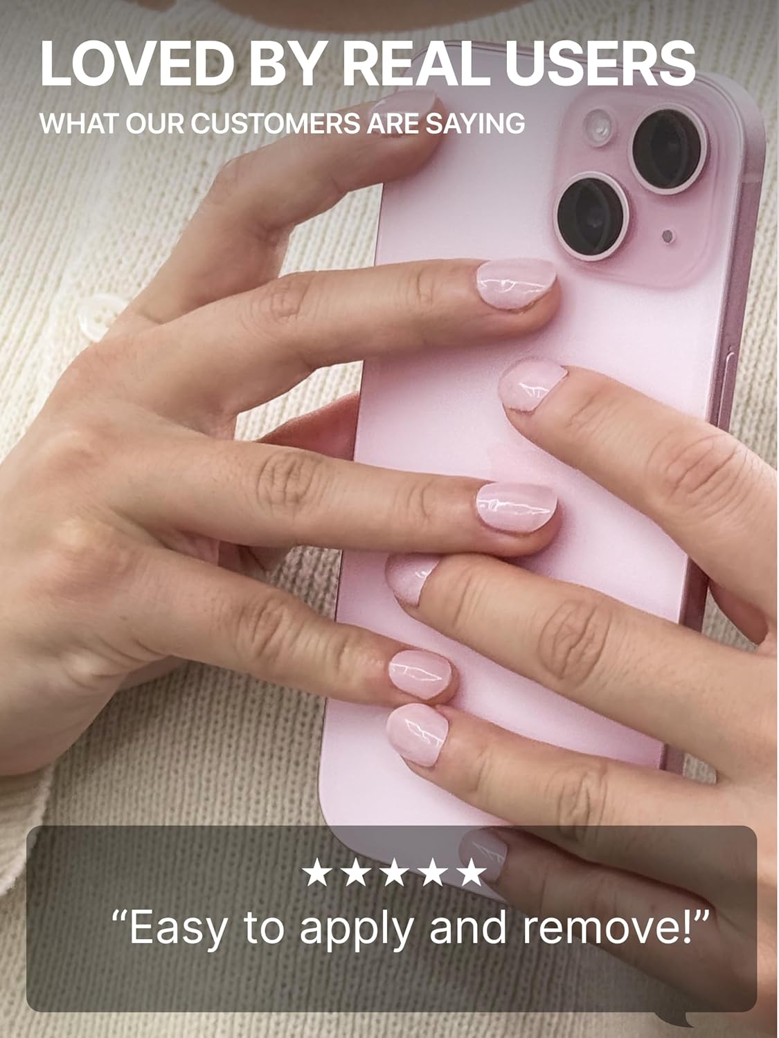 UUUUUU Semi Cured Gel Nail Strips | Salon-Quality | UV Free Gel Nail Wraps for Women | Easy Peel&Stick | Long-Lasting up to 14 Days | 28 Strips Set+File & Wipes | Gift-Ready(UGN117 Pink Petal Syrup)