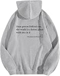 Dear Person Behind Me Hoodie for Men and Women Personalized Sweatshirt with Words on Back