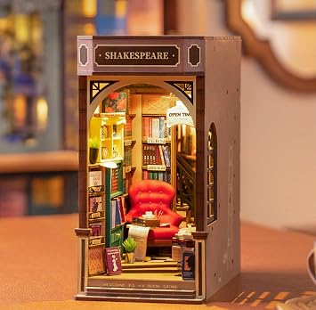 ROWOOD Kitap Nook Kiti, DIY Minyat r Ev, LED I kl  Bulmaca Modeli Yap  Kitleri, Noel i in Yap lacak Yeti kinler i in En  yi Ev Dekoru ve Hediyeler, TGB07-LAT