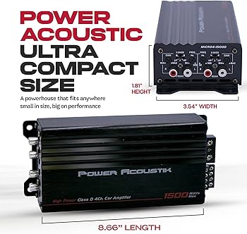 Amazon.com: Power Acoustik 4 Channel Car Amplifier – 1500W Max