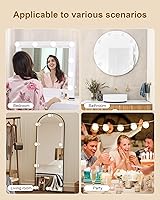 Vista 6 de 10 Bombillas Luces LED de Tocador para Espejo, 3000K 4000K 6500K y 10 Niveles de Brillo, Longitud de Cable Ajustable, Cable USB, Luces de Espejo