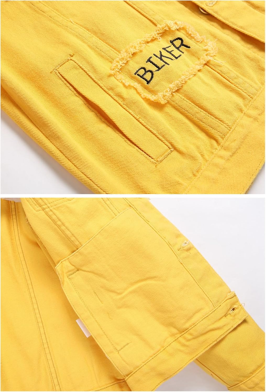 LZLER Men's Denim Jackets Distressed Destroyed Classic Vintage Slim Fit Ripped Fashion Trendy Trucker Jean Jackets - Image 4