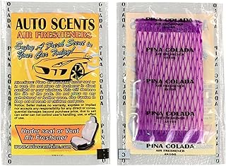 Individually Wrapped - Professional Car Air Freshener Pads - Remove Smells & Add Ambience (15 Per Pack) (Piña Colada)