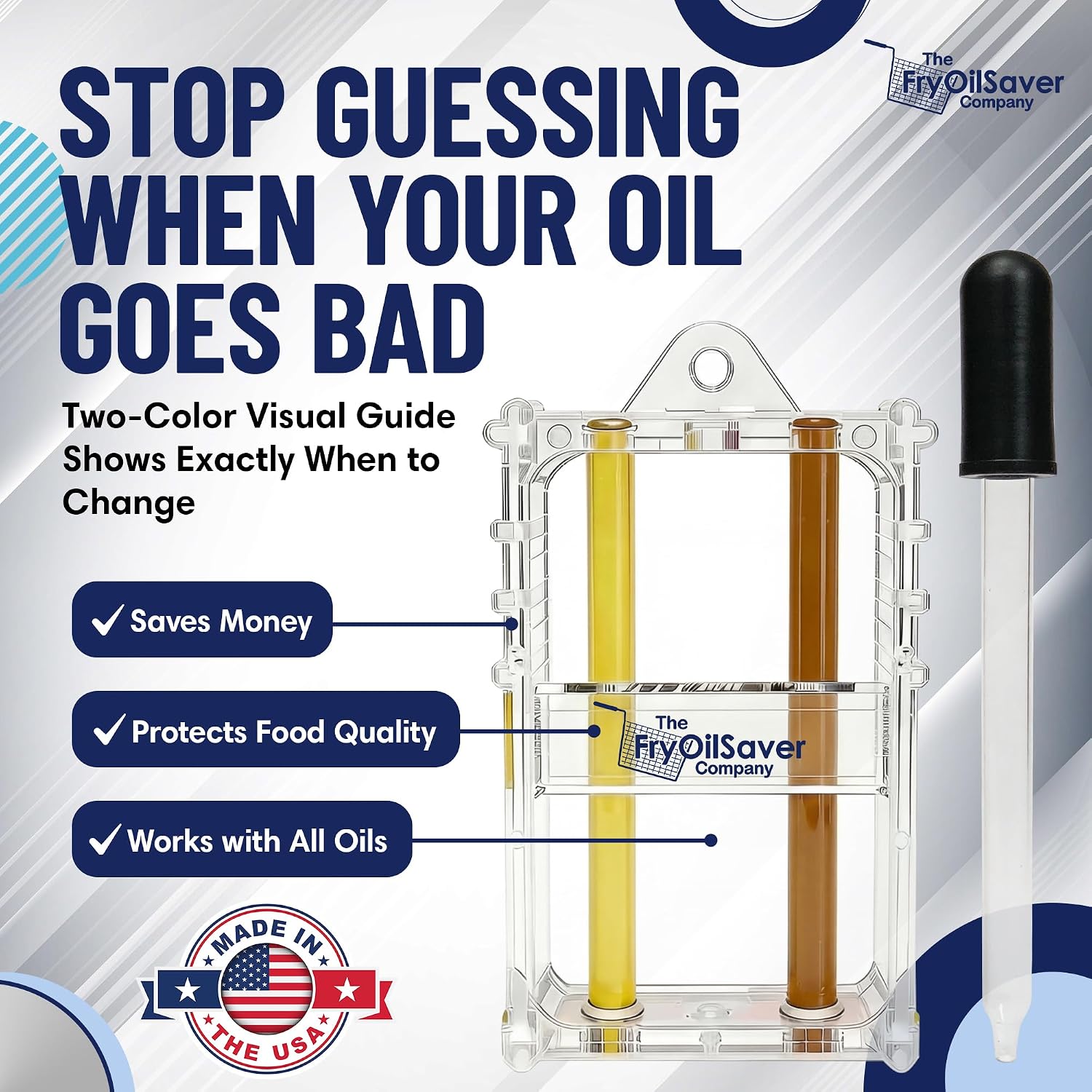 FryOilSaver Co. Deep Fryer Oil Test Kit, Visual Two Color Analysis Kit image 2