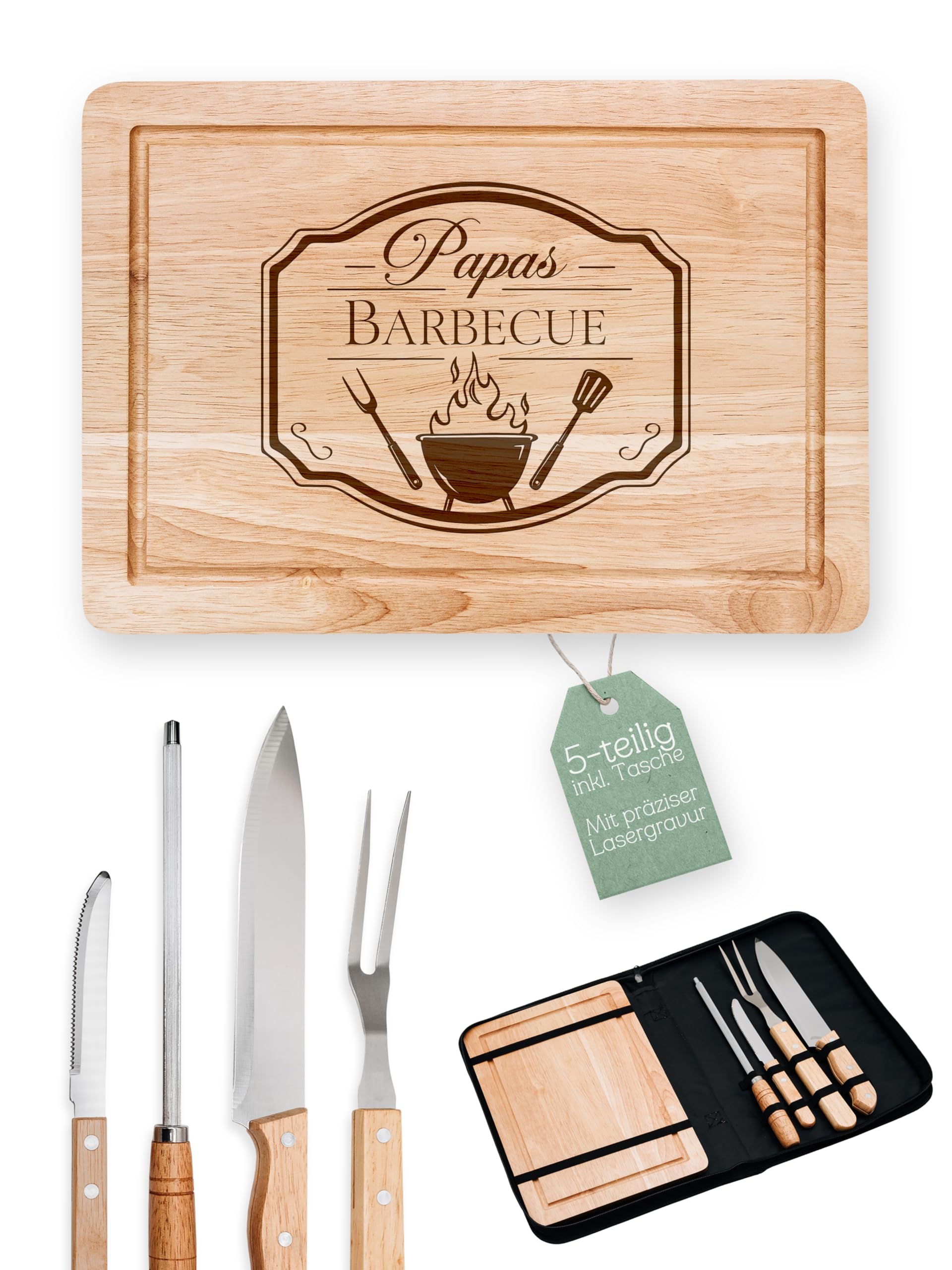 Planche à barbecue et couteau pour animer vos repas d'été en plein air