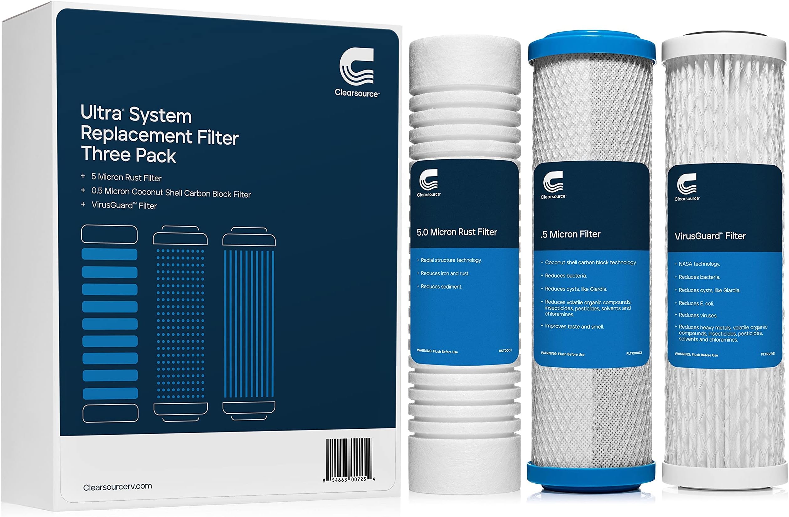 Clearsource Ultra System Replacement Filter Three Pack with VIRUSGUARD