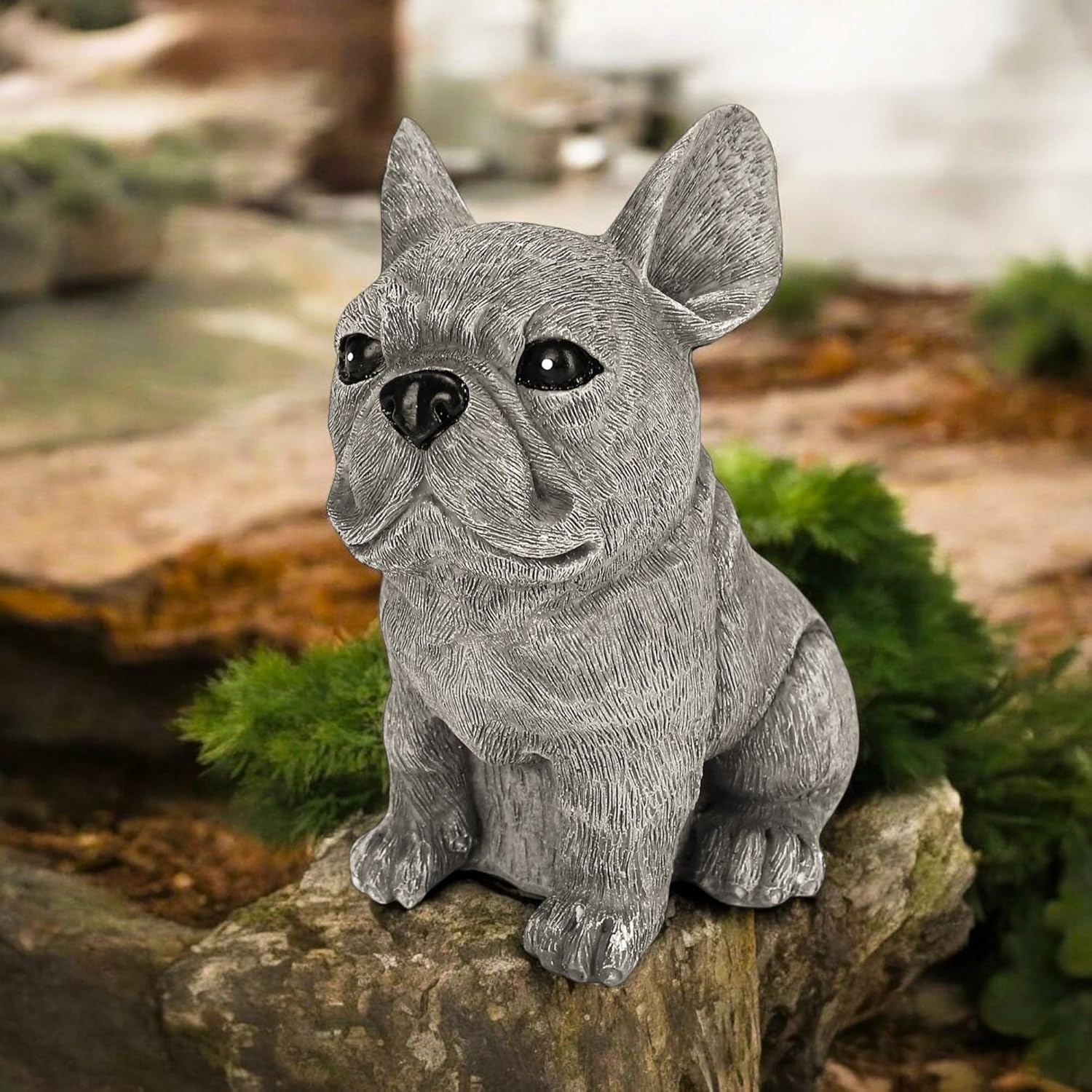French Bulldog Statue 6.3 Inch – Polyresin Realistic Dog Figurine for Home Décor, English Bulldog Ornament Outdoor Garden, Lawn Gnome, Yard Art, and Flower Bed Decoration - Image 6