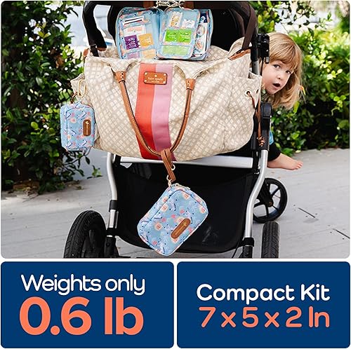 Miniatura 5 de KeepGoing - Kit de primeros auxilios de viaje para niños, 130 unidades, para automóvil, hogar, bolso, bolsa de pañales y mochila con vendajes sin