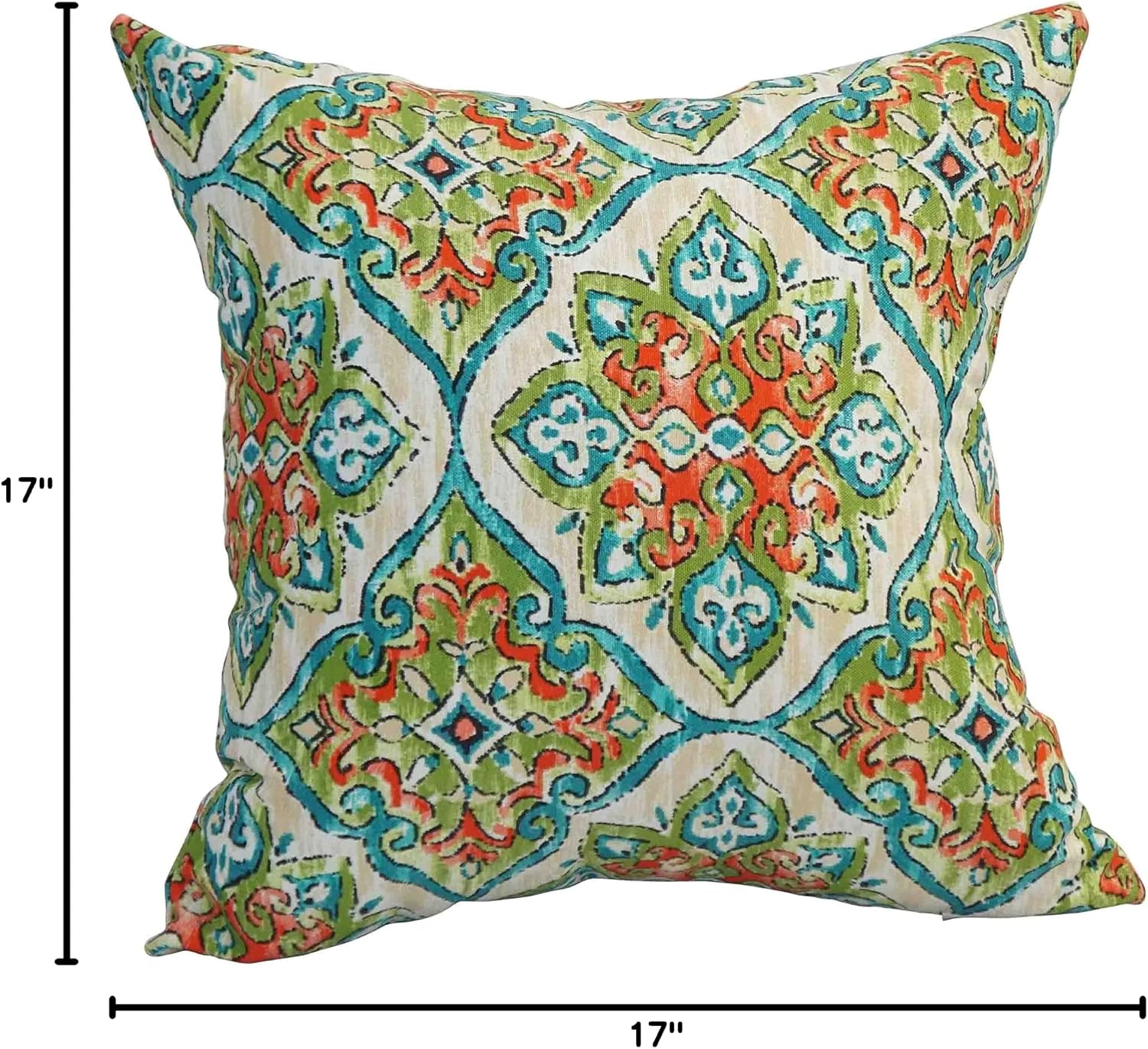 Blazing Needles Square Outdoor Throw Pillow, 17", Splendor Opal 2 Count
