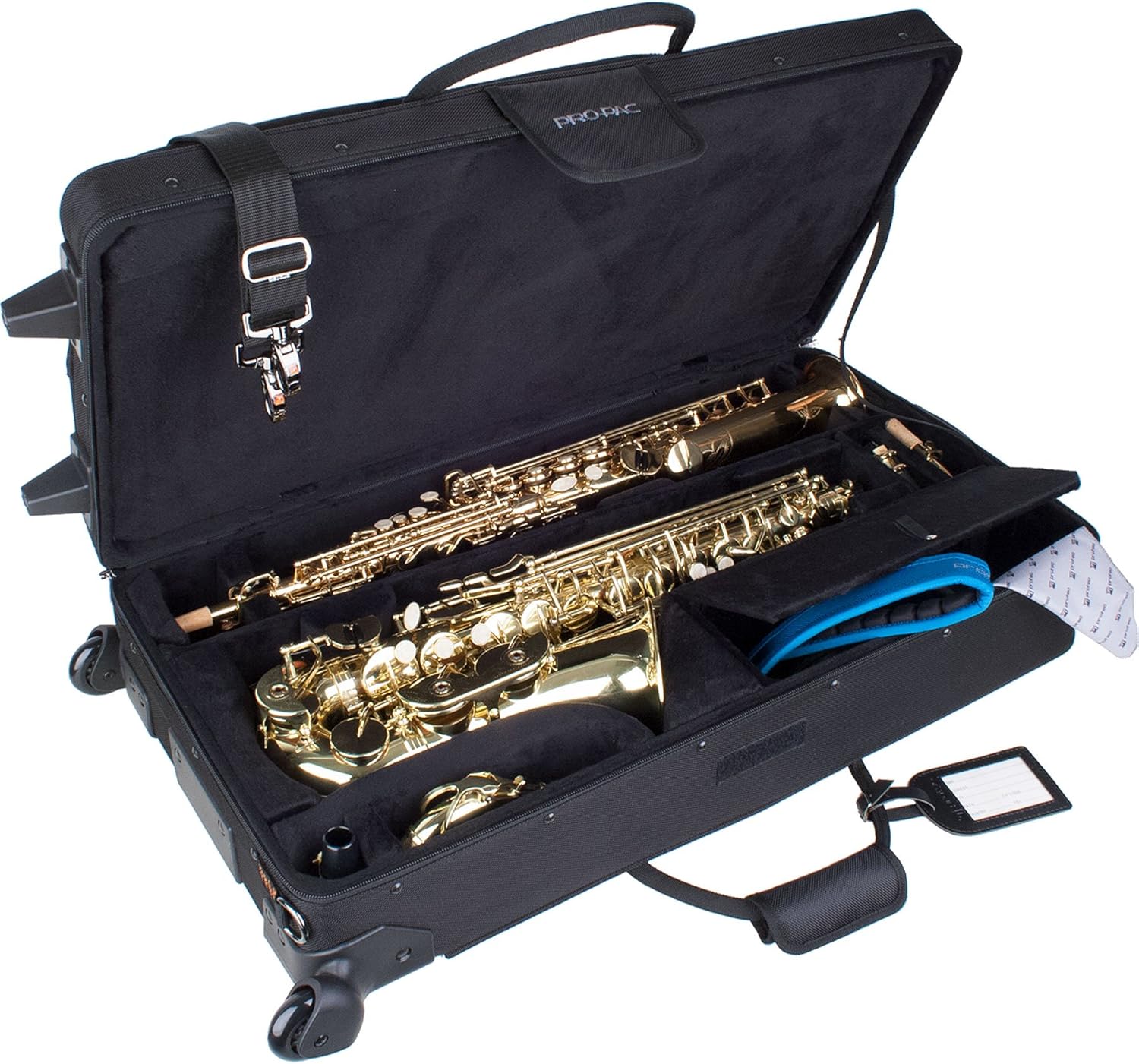 Protec PB304SOPWL Alto/Soprano Saxophone Combination PRO PAC with Wheels