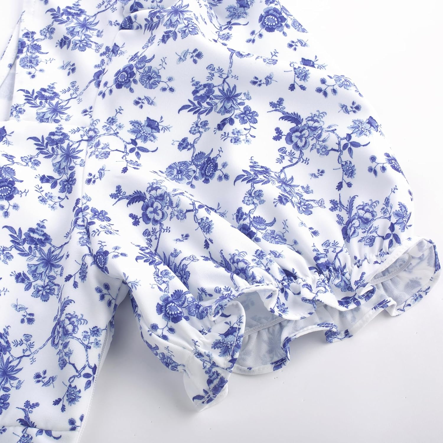 Belle Poque Women's 2024 Summer Puff Short Sleeve A-Line Satin Midi Dress 1950s Vintage Party Swing Dresses - Image 2